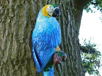 Blue Parrot XL - Cast iron - Colourful Wall Decoration