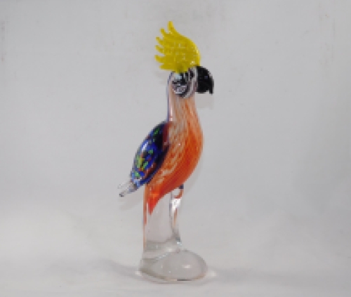 Glass sculpture Parrot in Murano style