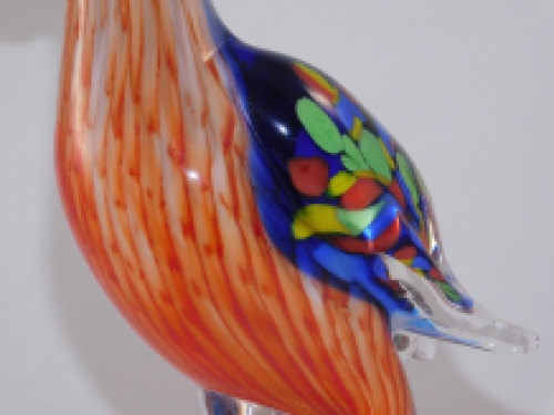 Glass sculpture Parrot in Murano style