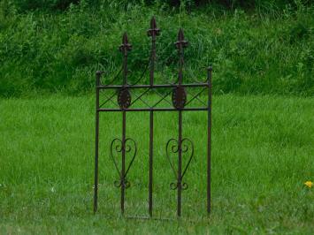 French Lily Fence - Wrought Iron - Dark Brown - Decorative Fence