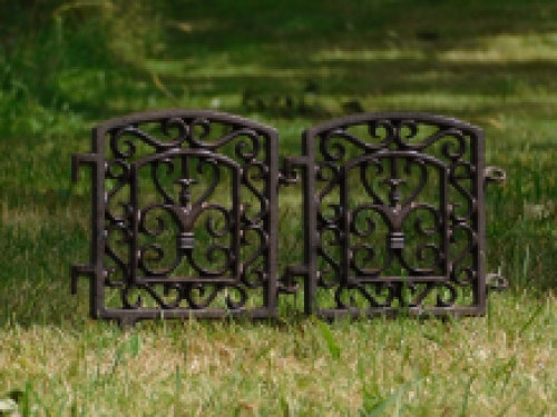 Perk fence cast iron - linkable - dark brown