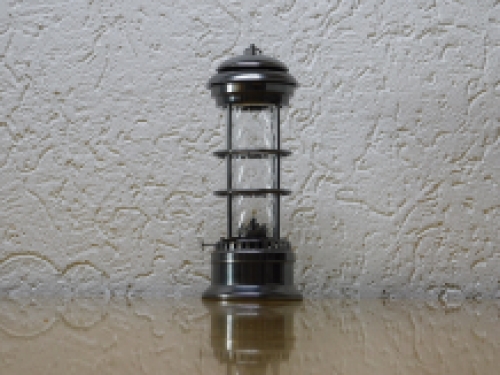 Petroleum lamp - rust-iron-old look-with glass - 30cm