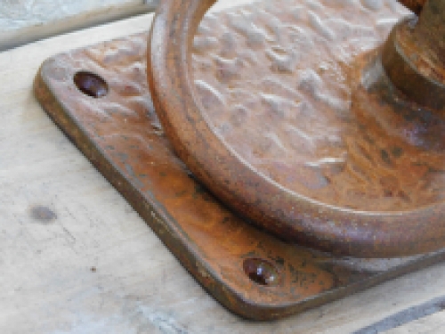 1 Rustic large ring as door shutter/gate shutter-rust coated metal.