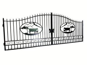 Poort “Alpine Meadow” Country House - 496 cm - Wrought iron - Black