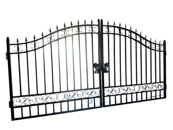 Wrought Iron Gate – Sleek Design – 365 cm – Black
