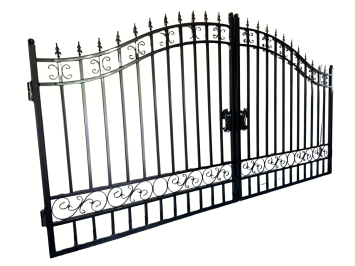 Wrought Iron Gate – Sleek Design – 547 cm – Black