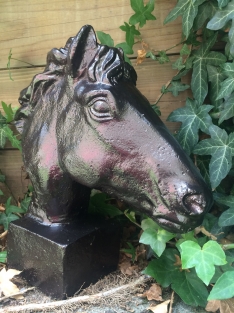 1 horse cast iron head, in rust-optic black