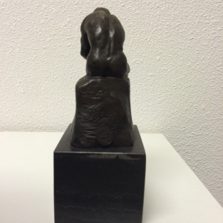 1 Sculptuur Brons, de denker