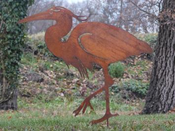 Garten Stick Heron - Silhouette - Rost Metall