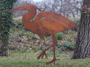 Tuinsteker Reiger - silhouet - rust metal