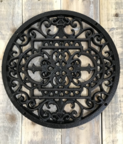 Grille round - Mandala, cast iron antique brown, air grille