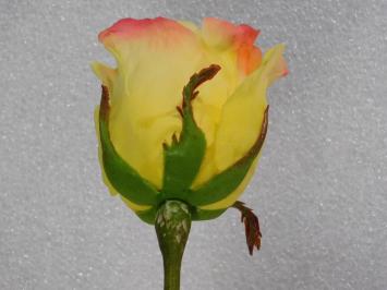 Artificial flower Rose Steel - Yellow - 71 cm