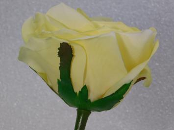 Artificial flower Rose Steel - Yellow - 36 cm