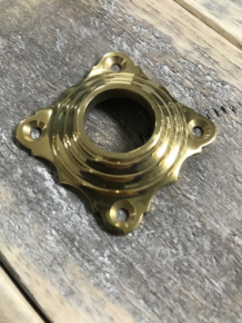 Handle rosette - polished brass - square