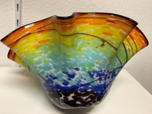 Handmade, blown bowl, fascinatingly beautiful!!!!