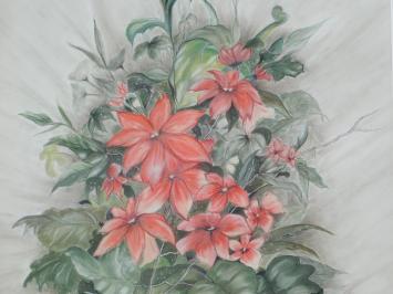 Schilderij ''Flowers'' - Aquarel - Signed By Dianne