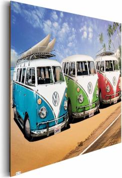 Painting Volkswagen Campers - Beach - 90 x 60 cm