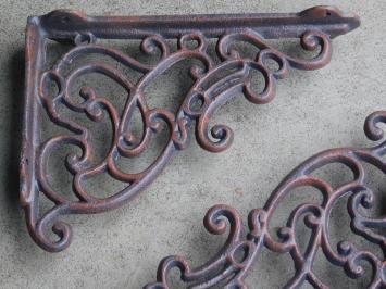 Set of two shelf supports - cast iron - wall decoration