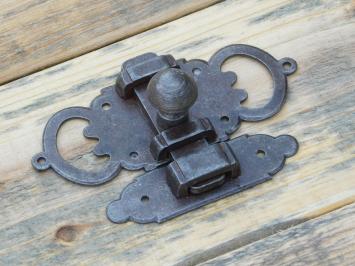 Decorative sliding lock - Door hardware - Rusty - Iron - Furniture hardware
