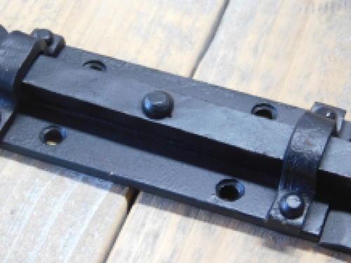 Robust sliding lock - antique iron - latch