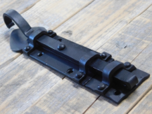 Robust sliding lock - antique iron - latch