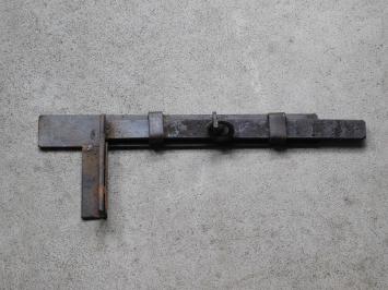Iron sliding lock large - left - for gates or stable doors - rough, untreated