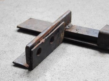 Iron sliding lock large - left - for gates or stable doors - rough, untreated