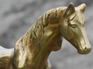 Sculpture horse - gold - alu