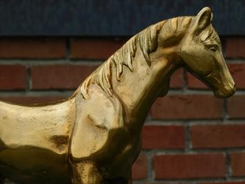 Sculpture horse - gold - alu