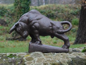 Sculptuur metalen grote stier, prachtig!!