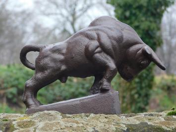 Skulptur Metall großer Stier, schön!