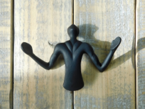 Coat rack - two hooks - sculpture man