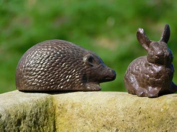 Set Dieren - Konijn, Egel en Eekhoorn - Gietijzer