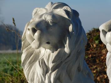 Set leeuwen - links en rechts kijkend - polystone wit