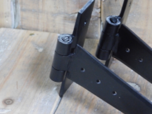 Set of Wrought Iron Hinges - Matt Black