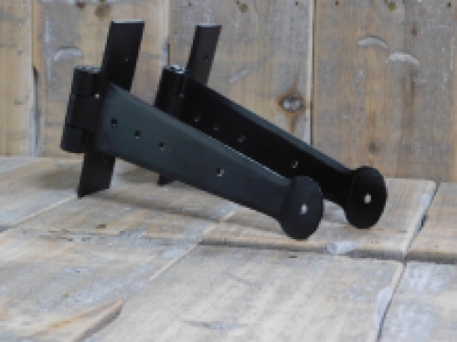 Set of Wrought Iron Hinges - Matt Black