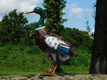 Set of 2 Ducks - Metal - Colourful Decoration