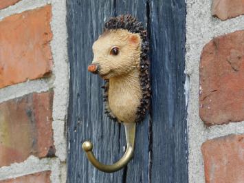 Set of 4 Wall Hooks with Woodland Animal Heads – Polyresin & Brass