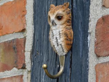 Set of 4 Wall Hooks with Woodland Animal Heads – Polyresin & Brass