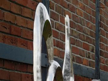 Set Abstracte Beelden -130 cm - Zilverkleurig - Alu met Marmeren voet - Robuust