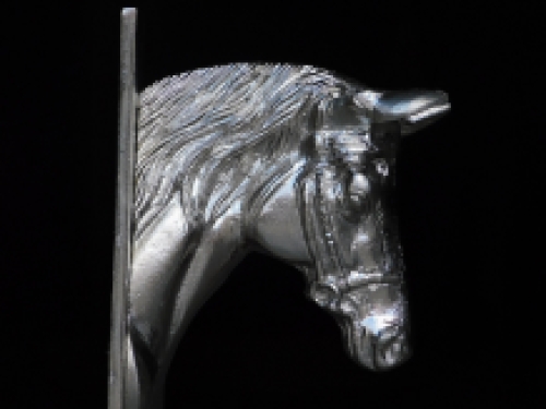 Set of 2 - bookend Horse - alu nickel