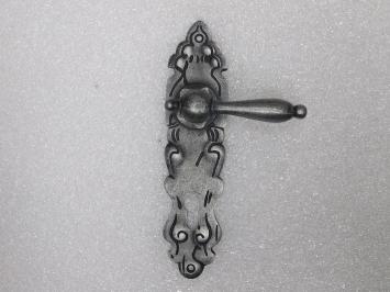 Türbeschlagset – Türgriffe Cambridge + Türschilder Royale PZ 92 – Gusseisen, verzinkt