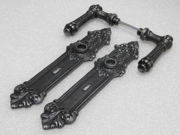 Set Deurbeslag - Klinken Oxford + Deurplaten Heritage BB 72 - Gietijzer Verzinkt