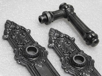 Set Deurbeslag - Klinken Oxford + Deurplaten Heritage BB 72 - Gietijzer Verzinkt