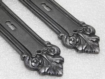 Door Hardware Set - York Handles + Heritage BB 72 Door Plates  - Cast Iron, Galvanised