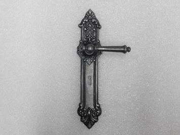 Door Hardware Set - York Handles + Heritage BB 72 Door Plates  - Cast Iron, Galvanised