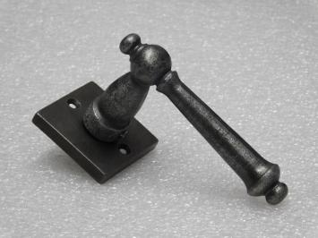 Set Türgriffe York + Türgriff- und Schlossrosetten, Vierkant – Gusseisen, verzinkt