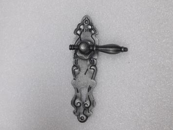 Türbeschlagset – Kensington-Griffe + Royale-Türplatten – Verzinktes Gusseisen