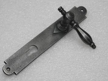 Türbeschlagset – Kensington-Griffe + Prestige-Türplatten – Verzinktes Gusseisen