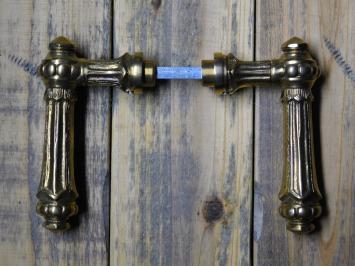 Brass Door Fittings Set - 2 Handles + 2 Door Plates PC 92